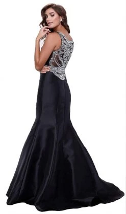 Formal Gowns Nox Anabel - 8299 Sleeveless Gemstone Embellished Trumpet Gown