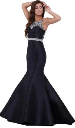 Formal Gowns Nox Anabel - 8299 Sleeveless Gemstone Embellished Trumpet Gown