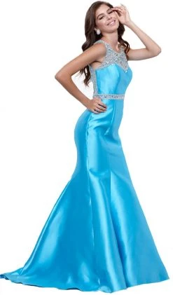 Formal Gowns Nox Anabel - 8299 Sleeveless Gemstone Embellished Trumpet Gown
