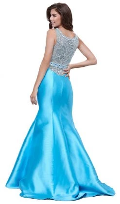 Formal Gowns Nox Anabel - 8299 Sleeveless Gemstone Embellished Trumpet Gown