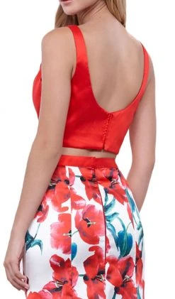 Formal Gowns Nox Anabel - 8313 Two-Piece Sleeveless Floral Trumpet Evening Dress 9 Formal Gowns Nox Anabel - 8313 Two-Piece Sleeveless Floral Trumpet Evening Dress