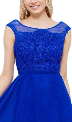 Formal Gowns Nox Anabel - 8314 Elegant Lace Bodice Scoop Back Chiffon A-Line Evening Gown