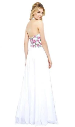 Formal Gowns Nox Anabel - 8326 Lovely Floral Halter Style Long Evening Gown 16 Formal Gowns Nox Anabel - 8326 Lovely Floral Halter Style Long Evening Gown