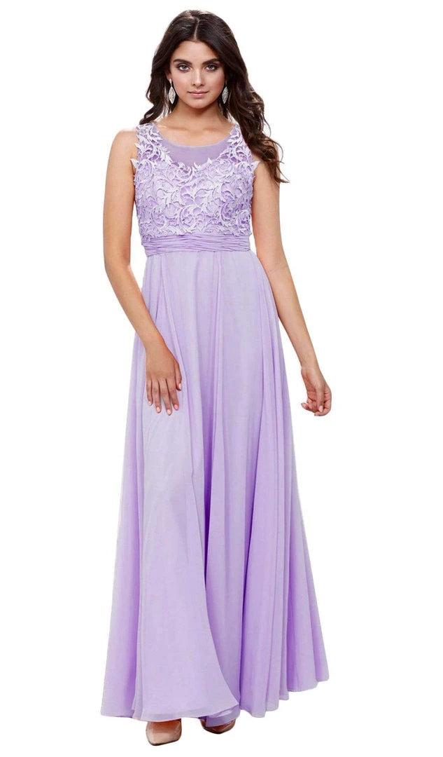 Nox Anabel - 8334 Illusion Applique Ornate Gown 3 Nox Anabel - 8334 Illusion Applique Ornate Gown