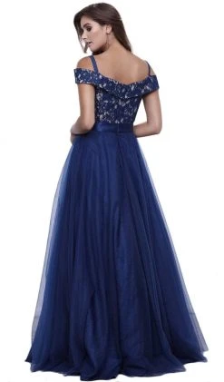 Nox Anabel - 8372 Lace Off-Shoulder Ballgown 9 Nox Anabel - 8372 Lace Off-Shoulder Ballgown