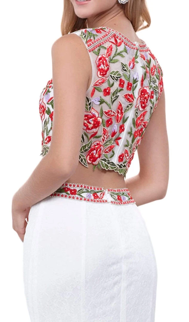 Nox Anabel - 8373 Embellished High Neck Two-Piece Mermaid Dress 6 Nox Anabel - 8373 Embellished High Neck Two-Piece Mermaid Dress