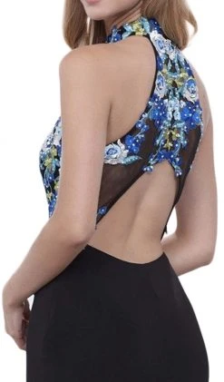 Formal Gowns Nox Anabel - 8375 Sleeveless Laced Halter Jersey Evening Dress 9 Formal Gowns Nox Anabel - 8375 Sleeveless Laced Halter Jersey Evening Dress