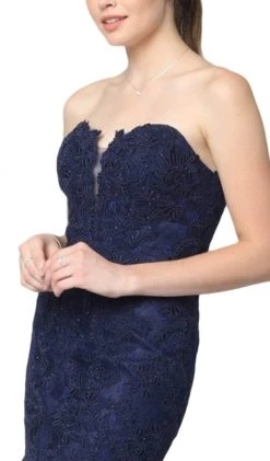 Formal Gowns Nox Anabel - A054 Strapless Sweetheart Beaded Lace Tulle Mermaid Dress