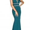 Formal Gowns Nox Anabel - A076 Sleeveless Jewel-Banded V-Neck Mermaid Gown