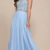 Nox Anabel - Beaded Illusion Halter A-line Dress 8295 - 1 Pc Ice Blue In Size L Available 2 Nox Anabel - Beaded Illusion Halter A-line Dress 8295 - 1 Pc Ice Blue In Size L Available
