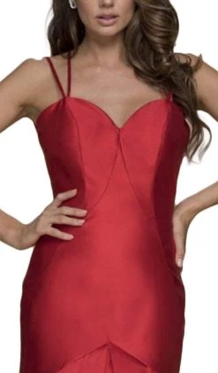 Nox Anabel - C034 Sweetheart Bodice Ruffled Mikado Trumpet Evening Gown Formal Gowns