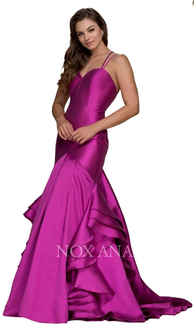 Nox Anabel - C034P Sweetheart Mikado Mermaid Dress With Train 7 Nox Anabel - C034P Sweetheart Mikado Mermaid Dress With Train
