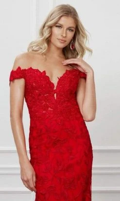 Nox Anabel - C439 Embroidered Off Shoulder Mermaid Dress 21 Nox Anabel - C439 Embroidered Off Shoulder Mermaid Dress