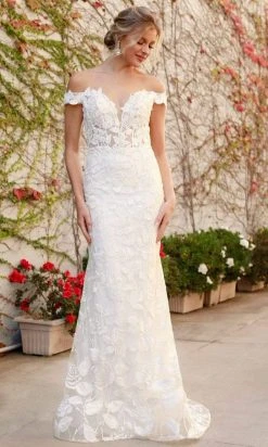 Nox Anabel - C439 Embroidered Off Shoulder Mermaid Dress 14 Nox Anabel - C439 Embroidered Off Shoulder Mermaid Dress