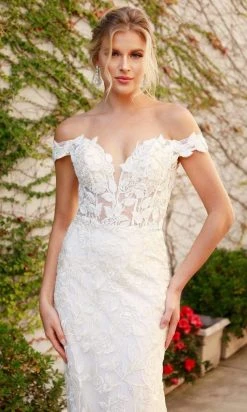 Nox Anabel - C439 Embroidered Off Shoulder Mermaid Dress 16 Nox Anabel - C439 Embroidered Off Shoulder Mermaid Dress