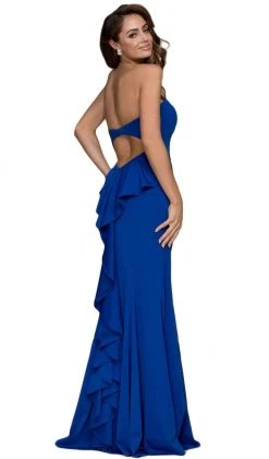 Formal Gowns Nox Anabel - E002 Strapless Sweetheart Ruffled Sheath Dress 13 Formal Gowns Nox Anabel - E002 Strapless Sweetheart Ruffled Sheath Dress