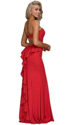 Formal Gowns Nox Anabel - E002 Strapless Sweetheart Ruffled Sheath Dress 10 Formal Gowns Nox Anabel - E002 Strapless Sweetheart Ruffled Sheath Dress