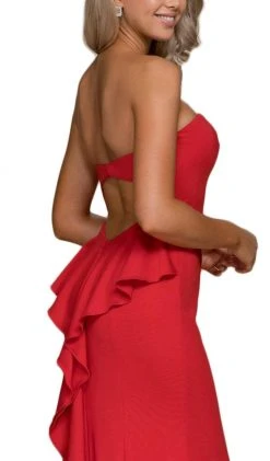 Formal Gowns Nox Anabel - E002 Strapless Sweetheart Ruffled Sheath Dress 11 Formal Gowns Nox Anabel - E002 Strapless Sweetheart Ruffled Sheath Dress