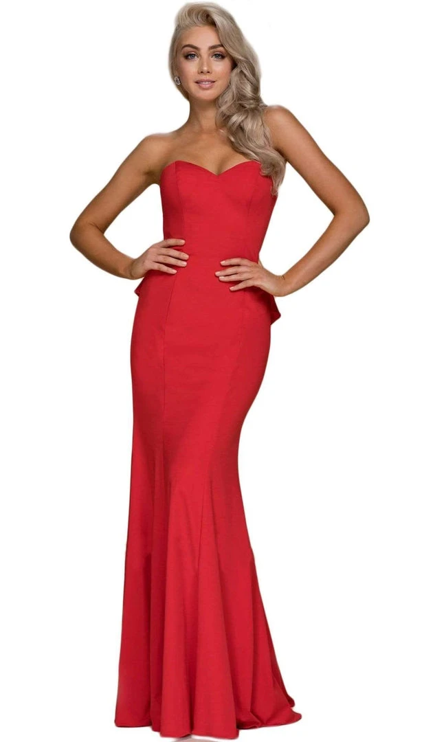 Formal Gowns Nox Anabel - E002 Strapless Sweetheart Ruffled Sheath Dress 3 Formal Gowns Nox Anabel - E002 Strapless Sweetheart Ruffled Sheath Dress