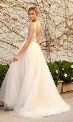 Nox Anabel - E474 Lace Applique A-Line Dress 8 Nox Anabel - E474 Lace Applique A-Line Dress