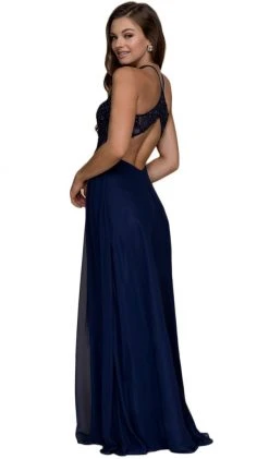 Formal Gowns Nox Anabel - G096 Beaded Lace Halter Chiffon A-line Dress 12 Formal Gowns Nox Anabel - G096 Beaded Lace Halter Chiffon A-line Dress