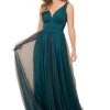 Formal Gowns Nox Anabel - L340 Deep V-Neck Empire A-Line Dress 1 Formal Gowns Nox Anabel - L340 Deep V-Neck Empire A-Line Dress