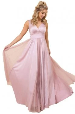 Formal Gowns Nox Anabel - L340 Deep V-Neck Empire A-Line Dress
