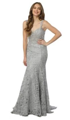 Formal Gowns Nox Anabel - Lace Sweetheart Mermaid Evening Gown R216 - 1 Pc Silver In Size S Available 11 Formal Gowns Nox Anabel - Lace Sweetheart Mermaid Evening Gown R216 - 1 Pc Silver In Size S Available