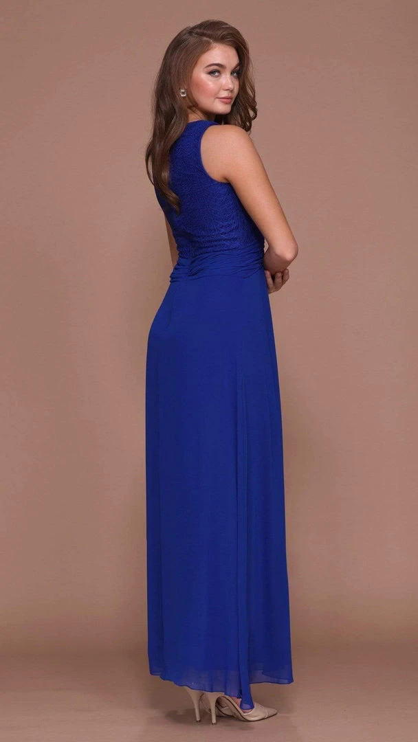 Nox Anabel - Lace V-Neck A-Line Dress 5140 - 1 Pc Royal Blue In Size XL Available Formal Gowns 6 Nox Anabel - Lace V-Neck A-Line Dress 5140 - 1 Pc Royal Blue In Size XL Available Formal Gowns
