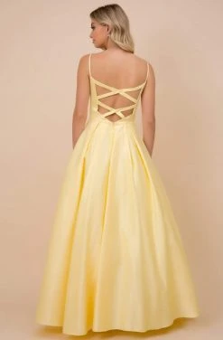 Nox Anabel - N308 Sleeveless Satin A-Line Dress With Beaded Pockets 15 Nox Anabel - N308 Sleeveless Satin A-Line Dress With Beaded Pockets