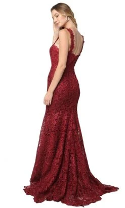Formal Gowns Nox Anabel - R216 Allover Lace Sleeveless Mermaid Dress