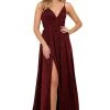 Formal Gowns Nox Anabel - R356 V Neck Animal Printed High Slit A-Line Evening Gown 1 Formal Gowns Nox Anabel - R356 V Neck Animal Printed High Slit A-Line Evening Gown