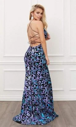 Nox Anabel - R427 Strappy Back Embellished Long Gown Formal Gowns 6 Nox Anabel - R427 Strappy Back Embellished Long Gown Formal Gowns