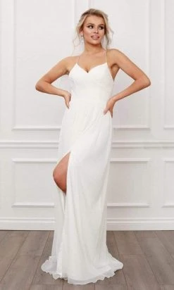 Formal Gowns Nox Anabel - R477 V Neck A-line Flowy Dress