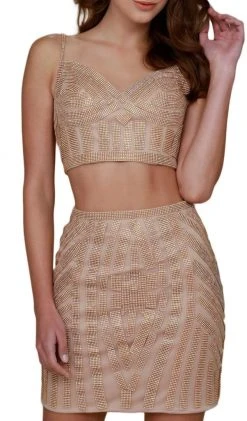 Cocktail Dresses Nox Anabel - R650 Beaded Two Piece Sweetheart Fitted Dress