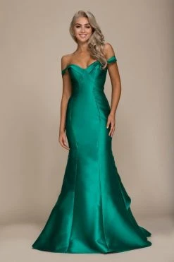 Nox Anabel - Sleek Off-Shoulder Layered Mikado Mermaid Dress C003 Formal Gowns