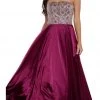 Nox Anabel Strapless Bejeweled Sleek A-Line Gown Formal Gowns