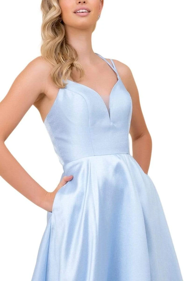 Nox Anabel - T406 Strappy Open Back Sleeveless Satin A-Line Gown Formal Gowns 5 Nox Anabel - T406 Strappy Open Back Sleeveless Satin A-Line Gown Formal Gowns