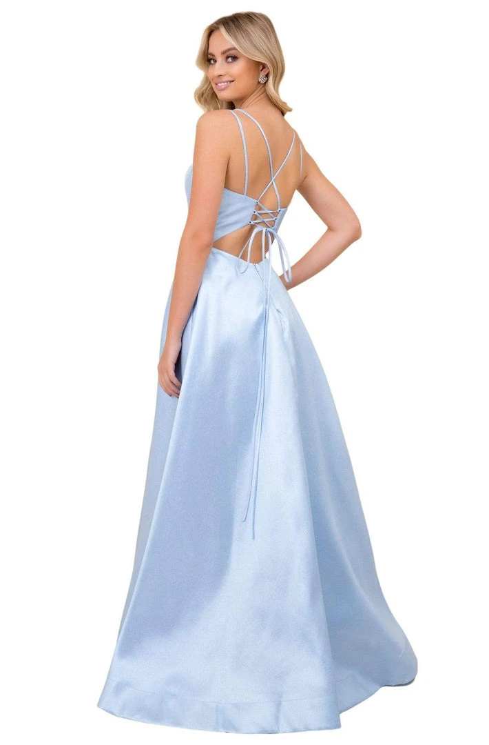 Nox Anabel - T406 Strappy Open Back Sleeveless Satin A-Line Gown Formal Gowns 4 Nox Anabel - T406 Strappy Open Back Sleeveless Satin A-Line Gown Formal Gowns