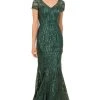 Formal Gowns Nox Anabel - T419 Embellished V-neck Trumpet Dress 1 Formal Gowns Nox Anabel - T419 Embellished V-neck Trumpet Dress