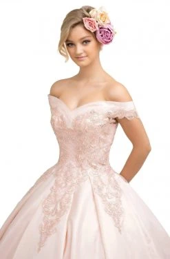 Nox Anabel - U802 Off-Shoulder Pleated Ballgown