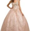Formal Gowns Nox Anabel - U803 Sequin Embellished V-Neck Ballgown 1 Formal Gowns Nox Anabel - U803 Sequin Embellished V-Neck Ballgown