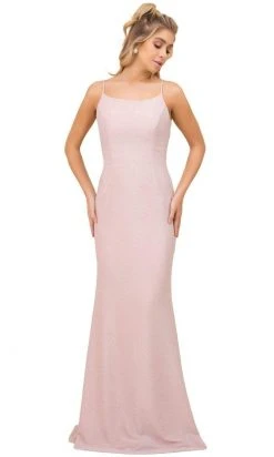 Formal Gowns Nox Anabel - Wide Scoop Fitted Sheath Evening Dress C307 - 1 Pc Rose In Size 4 Available