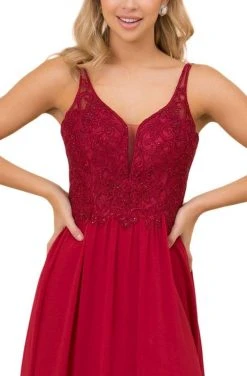 Nox Anabel - Y299 Sleeveless Beaded Lace Applique Bodice A-Line Gown 20 Nox Anabel - Y299 Sleeveless Beaded Lace Applique Bodice A-Line Gown