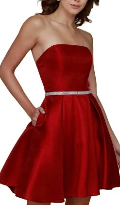 Cocktail Dresses Nox Anabel - Y661 Straight Across A-Line Cocktail Dress