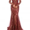 Formal Gowns Odrella - 1080 Bejeweled Plunging Off Shoulder Metallic Lace Gown 1 Formal Gowns Odrella - 1080 Bejeweled Plunging Off Shoulder Metallic Lace Gown