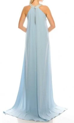 Formal Gowns Odrella - 1088 Embellished Halter Neck Flounce Bodice Gown With Slit