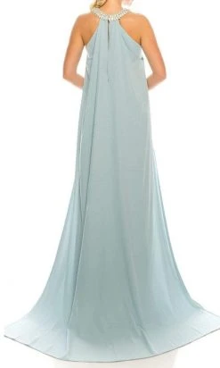 Formal Gowns Odrella - 1088 Embellished Halter Neck Flounce Bodice Gown With Slit