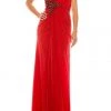 Odrella - 1301 Bead Appliqued Draped Sheath Gown Formal Gowns 2 Odrella - 1301 Bead Appliqued Draped Sheath Gown Formal Gowns