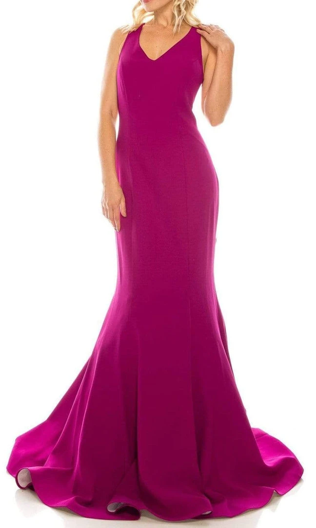 Odrella - 4225 Bejeweled Cutout Racerback Sleeveless Trumpet Gown Formal Gowns 3 Odrella - 4225 Bejeweled Cutout Racerback Sleeveless Trumpet Gown Formal Gowns